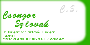 csongor szlovak business card